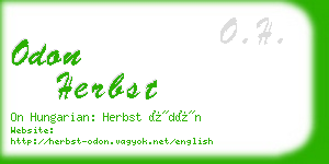 odon herbst business card